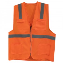 Chaleco de poliéster Naranja con Reflejante