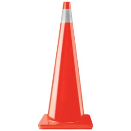 Cono de Vialidad naranja con reflejante 91 cm